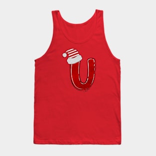 Letter U - Christmas Letter Tank Top